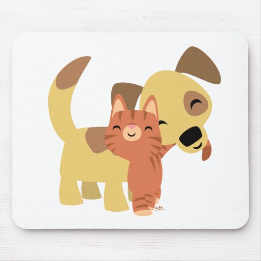 Kat & Doggy cartoon mousepad Muismat (Voorkant)