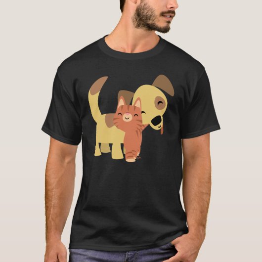 Kat & Doggy cartoon T-shirt (Voorkant)