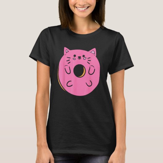 Kat Donut Gebak Maker T-shirt (Voorkant)
