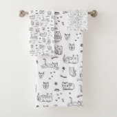 Kat Doodles Bath-handdoekset Bad Handdoek (Insitu)