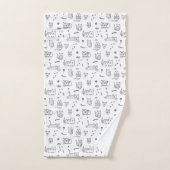 Kat Doodles Bath-handdoekset Bad Handdoek (Handdoek)