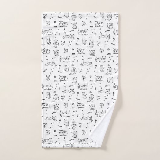 Kat Doodles Bath-handdoekset Bad Handdoek (Handdoek)