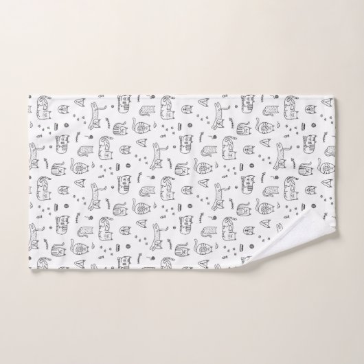 Kat Doodles Bath-handdoekset Bad Handdoek (Handdoek)