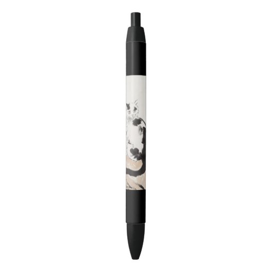 Kat (door Xu Beihong) Zwarte Inkt Pen (Voorkant Verticaal)