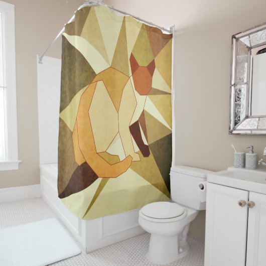 Kat Douchegordijn (In situ)