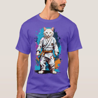 Kat draagt een Jiujitsu Gi T-shirt