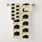 Kat draaiend bad handdoek (Insitu)