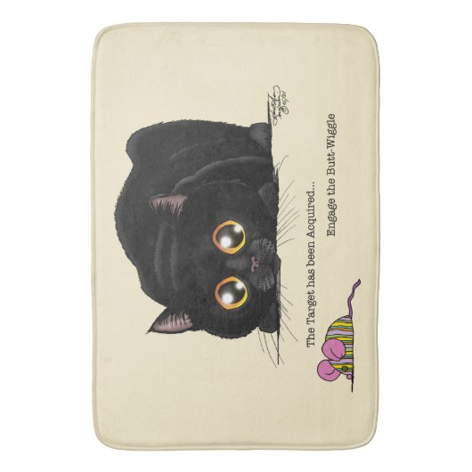 Kat draaiend badmat (Voorkant Verticaal)