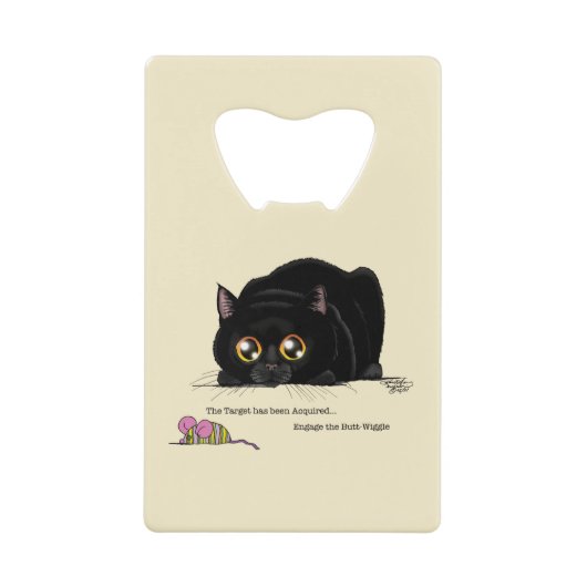 Kat draaiend creditkaart flessenopener (Voorkant)