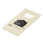 Kat draaiend creditkaart flessenopener (Voorkant Gekanteld)