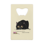 Kat draaiend creditkaart flessenopener (Achterkant)