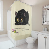 Kat draaiend douchegordijn (In situ)