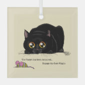 Kat draaiend glas ornament (Voorkant)