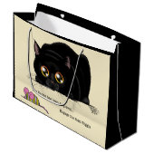 Kat draaiend groot cadeauzakje (Voorkant Gekanteld)
