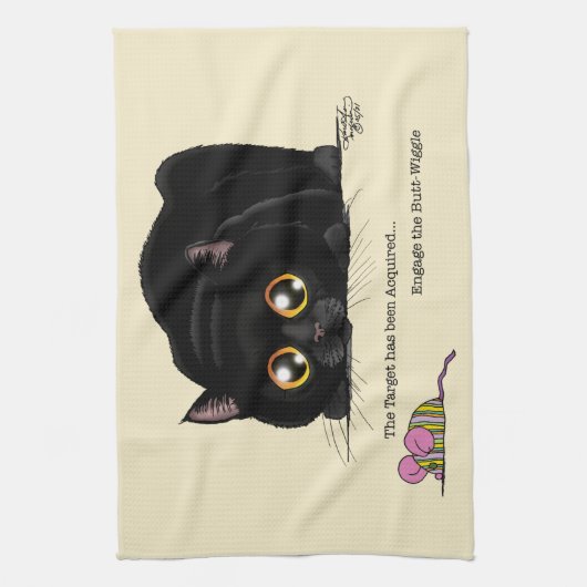 Kat draaiend theedoek (Verticaal)