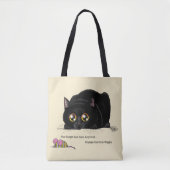 Kat draaiend tote bag (Voorkant)