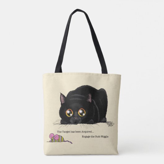 Kat draaiend tote bag (Achterkant)