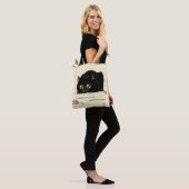 Kat draaiend tote bag (Op model)