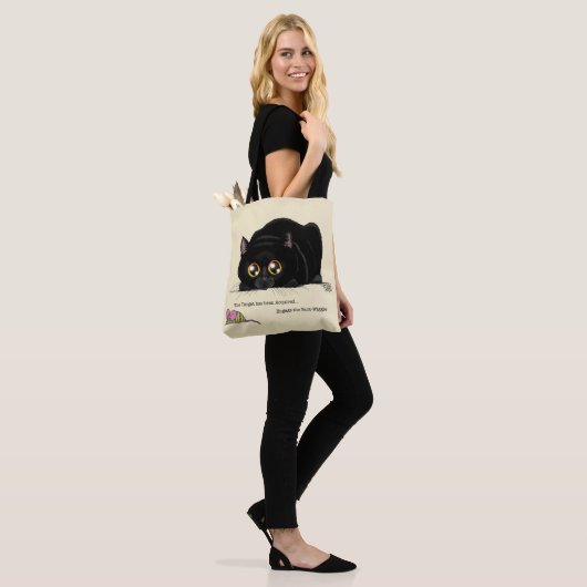 Kat draaiend tote bag (Op model)