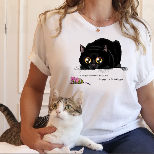 Kat draaiwiggen t-shirt