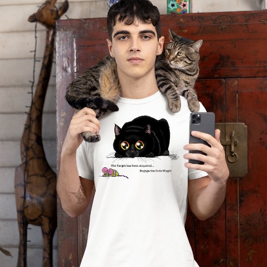 Kat draaiwiggen t-shirt