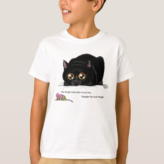 Kat draaiwiggen t-shirt (Voorkant)