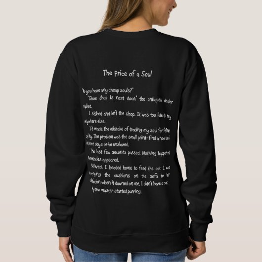 Kat Drabble Sweatshirt (Witte tekst) (Achterkant)