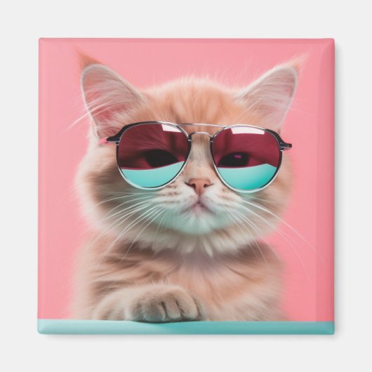 Kat Dragen Aviator Zonnebril Magnet (Voorkant)