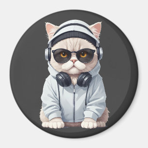 Kat Dragen Hoodie Grappig Cool Dier Karakter Kunst Magneet