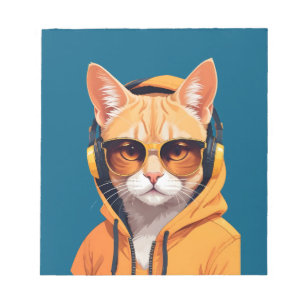 Kat Dragen Hoodie Grappig Cool Dier Karakter Kunst Notitieblok