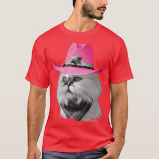 Kat Dragen Roze Cowboy Pet Cowgirl T-shirt