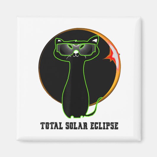 Kat Dragen Solar Eclipse Bril Totaal Solar Ecli Magneet (Voorkant)