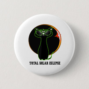 Kat Dragen Solar Eclipse Bril Totaal Solar Ecli Ronde Button 5,7 Cm