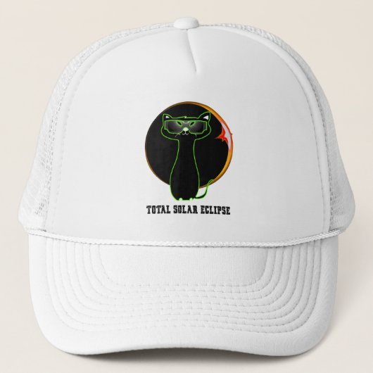 Kat Dragen Solar Eclipse Bril Totaal Solar Ecli Trucker Pet (Voorkant)