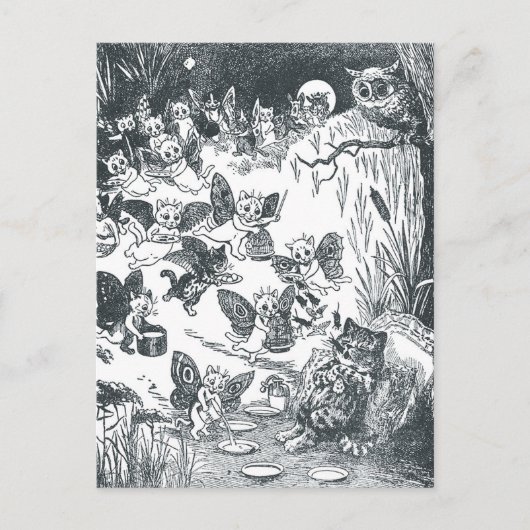 Kat Dream of Fairyland, Louis Wain Briefkaart (Voorkant)