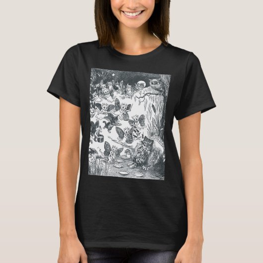 Kat Dream of Fairyland, Louis Wain T-shirt (Voorkant)