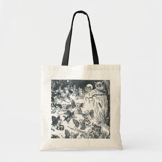 Kat Dream of Fairyland, Louis Wain Tote Bag (Voorkant)