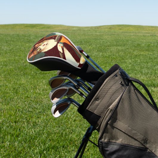 Kat drink bier op staaf golfheadcover (Insitu)