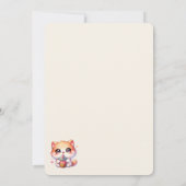 Kat Drink Boba Schattige Bubble Tea Verjaardagsfee Kaart (Achterkant)