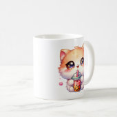 Kat Drink Boba Schattigee Bubble Tea Koffiemok (Voorkant rechts)