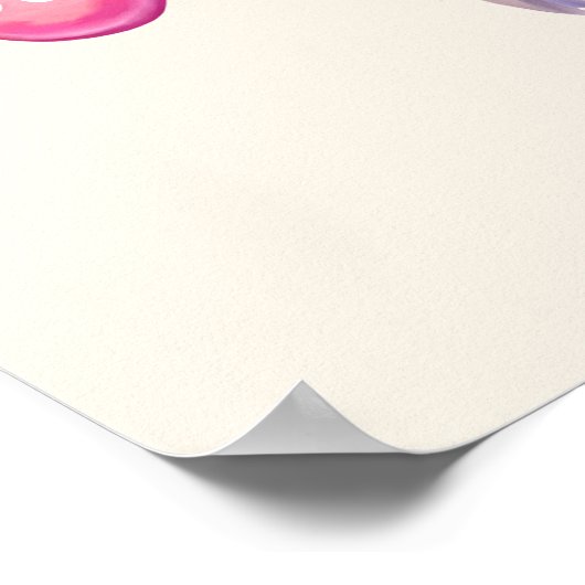 Kat Drink Boba Schattigee Bubble Tea Poster (Hoek)