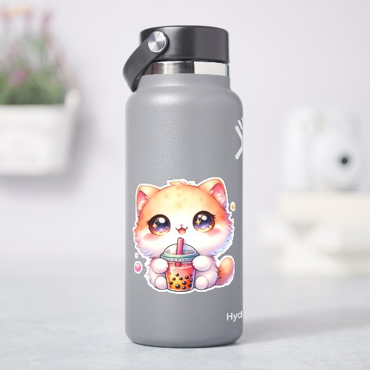 Kat Drink Boba Schattigee Bubble Tea Sticker (HydroFlask)