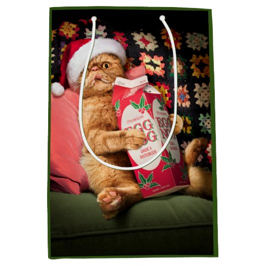 Kat Drink eieren Nog Medium Cadeauzakje (Voorkant)