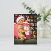 Kat Drink eieren Nog Uitnodiging Briefkaart (Staand voorkant)