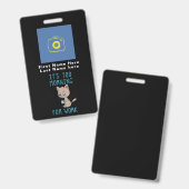 Kat Drink koffie - Te morgens voor werk Badge (Voor- en achterkant)