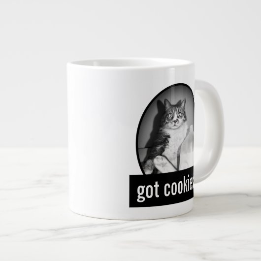 Kat Drink melk van Jug Grote Koffiekop (Voorkant rechts)