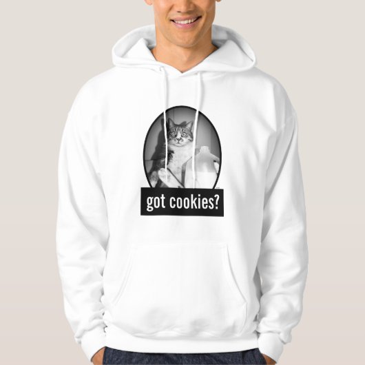 Kat Drink melk van Jug Hoodie (Voorkant)