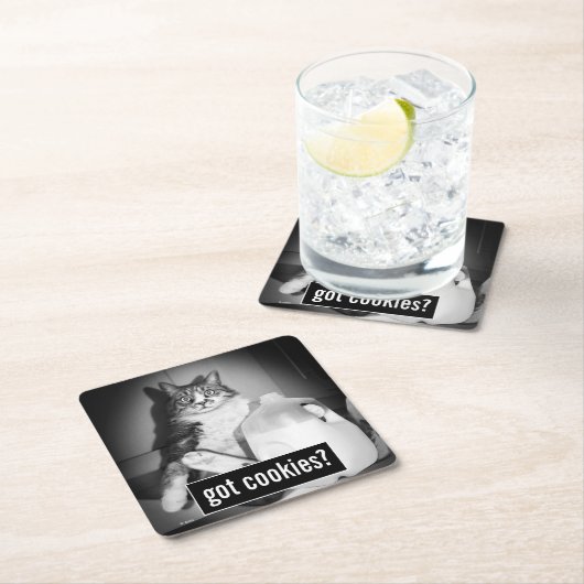 Kat Drink melk van Jug Kartonnen Onderzetters (Insitu)