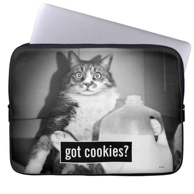 Kat Drink melk van Jug Laptop Sleeve (Voorkant)