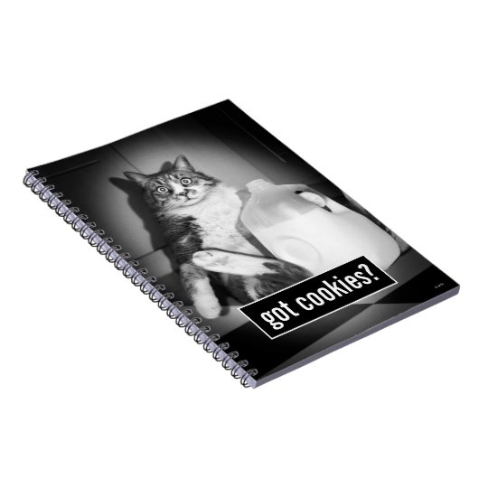 Kat Drink melk van Jug Notitieboek (Rechterzijde)